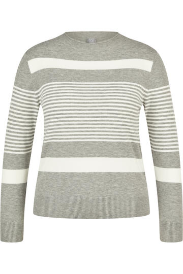 RABE Pullover flanell gestreift