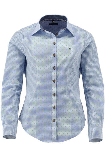 OS TRACHTEN Bluse blau kariert