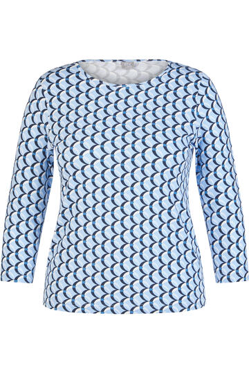RABE Shirt pastellblau gemustert 3/4-Arm