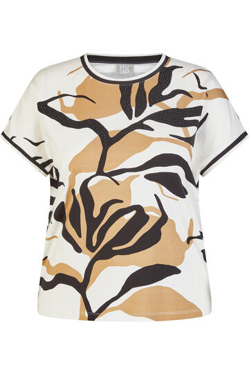 RABE Shirt alabaster gemustert Kurzarm