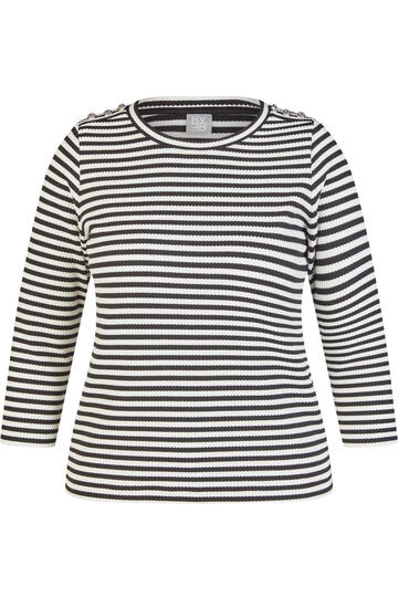 RABE Shirt schwarz gestreift