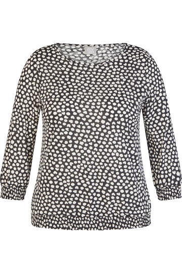 RABE Shirt schwarz gepunktet 3/4-Arm