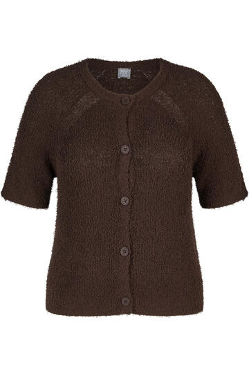 RABE Strickjacke schoko Kurzarm