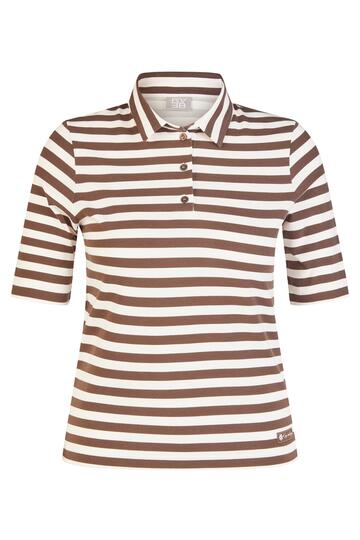 RABE Polo-Shirt schoko gestreift