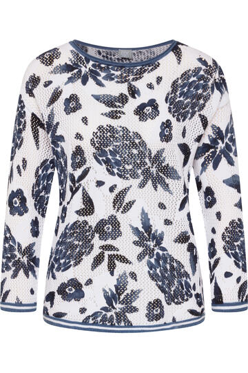 RABE Pullover pazifik gebl�mt 3/4-Arm