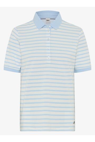 BRAX Polo-Shirt Cleo bleu gestreift in Piqu�-Qualit�t