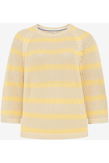 BRAX Pullover Nala limoncello gestreift 3/4-Arm