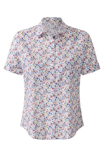 SOMMERMANN Bluse Blau-multicolour gebl�mt Kurzarm