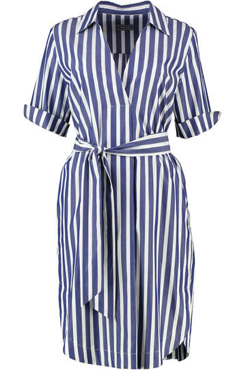 WHITE LABEL Kleid Blau-wei� gestreift Kurzarm