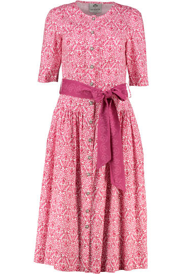 BERWIN Kleid pink gemustert Kurzarm