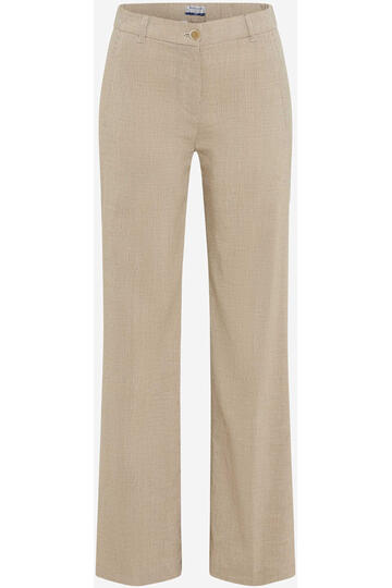 RAPHAELA BY BRAX Hose Peggy Flared sand gestreift im hochwertigen Leinen-Mix