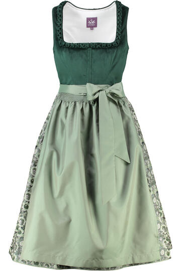SPIETH & WENSKY Dirndl Gloria dunkelgr�n 70er Rockl�nge