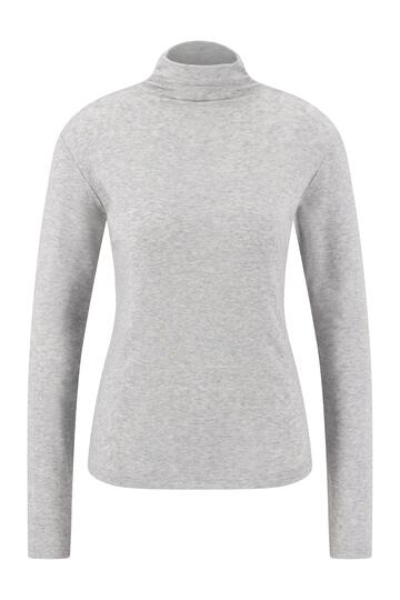 FYNCH HATTON Stehkragen-Shirt grey melange