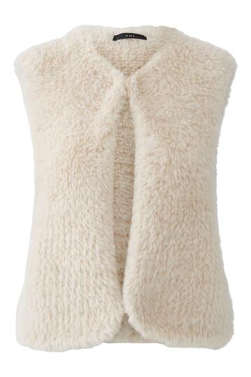 OUI Strickweste whitecap gray in kuscheliger Felloptik