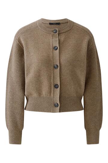 OUI Strickjacke taupe melange