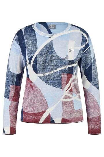RABE Pullover pastellblau gemustert