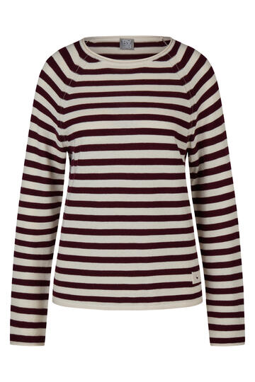 RABE Strickpullover merlot gestreift