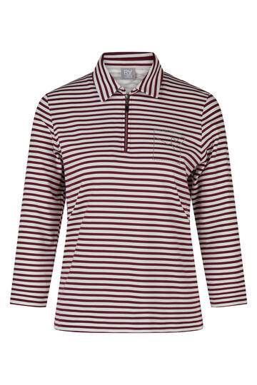RABE Shirt merlot gestreift 3/4-Arm