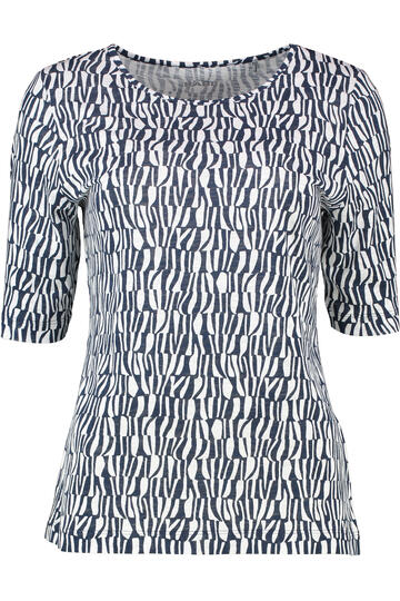 RABE Shirt marine/wei� gemustert Kurzarm