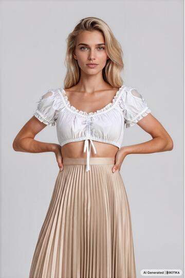 KR�GER MADL Dirndlbluse Herzenssache wei�