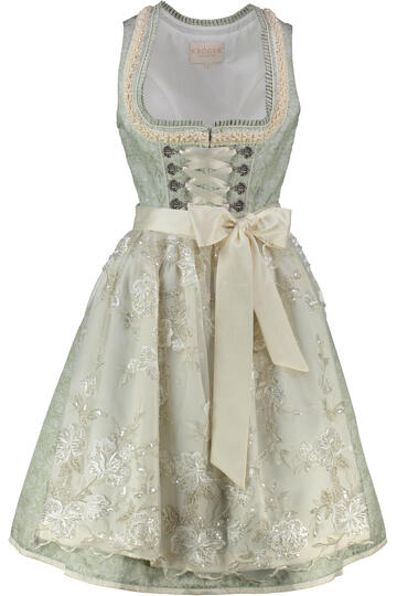 KR�GER COLLECTION Dirndl hellgr�n Paisleymuster Annetta