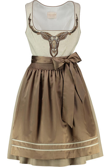 KR�GER COLLECTION Mini Dirndl beige Kudu