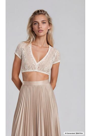 KR�GER MADL Dirndlbluse ecru Kurzarm Nani
