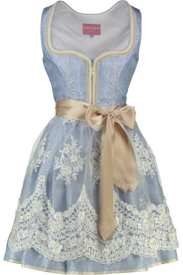 KR�GER MADL Mini Dirndl hellblau Blumenmuster Gaelle