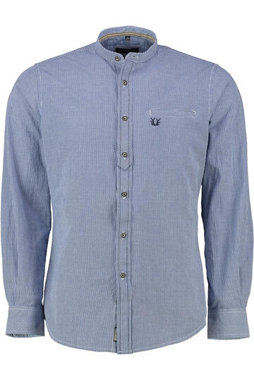 KR�GER BUAM Trachtenhemd blau Slim Fit