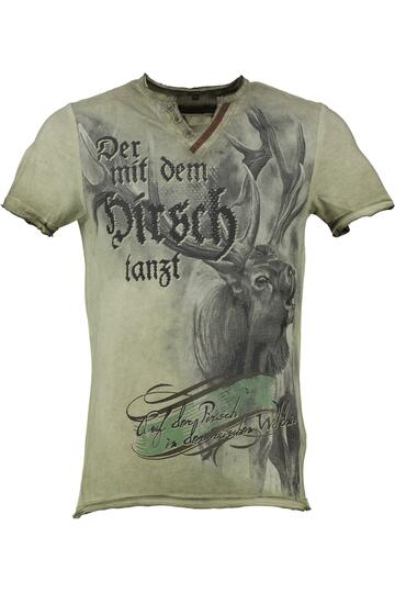 HANGOWEAR T-Shirt grau Kurzarm Wahre Liebe