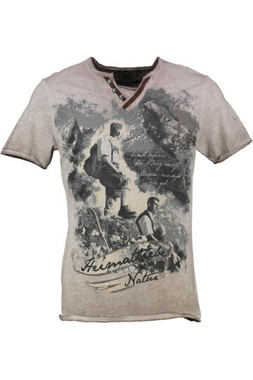 HANGOWEAR T-Shirt Severin beige spruch
