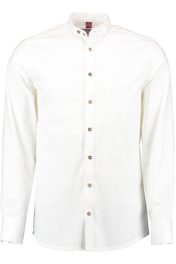 OS TRACHTEN Hemd weiss Slim Fit Langarm