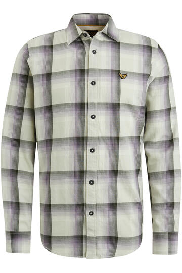 PME Legend Long Sleeve Shirt Ctn Twill Check Langarmshirts mercury