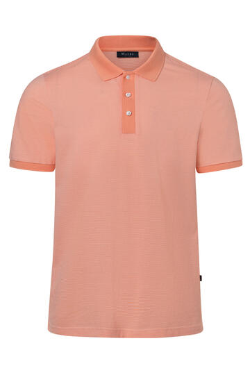 MAERZ Polo Shirt fresh papaya gestreift Regular Fit