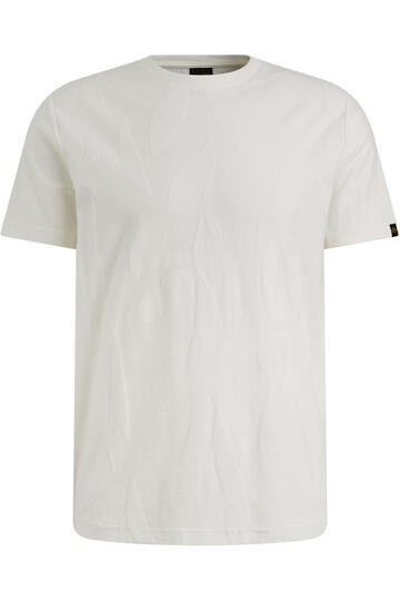 PME LEGEND T-Shirt Jacquard Jersey bright white gemustert Regular Fit