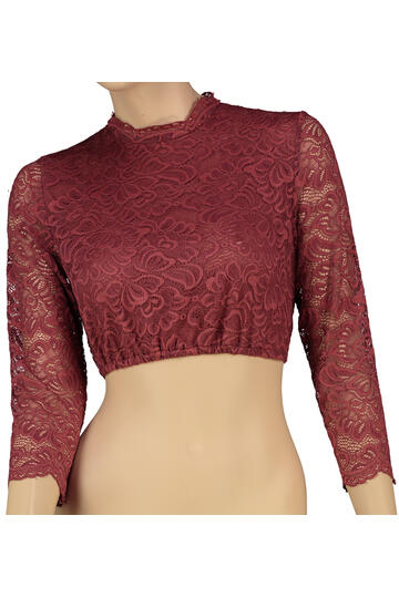 SPIETH & WENSKY Dirndlbluse orange Amsterdam ziegel 3/4-Arm