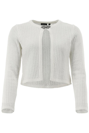 OS TRACHTEN Strickjacke ecru langarm